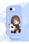 iPhone 17E Compatible Case Camera Protector Blue Silicone Couple Phone Case Panda Pattern - 2