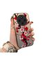 Redmi 14C Compatible Silicone Edge Hard Back Case Couple Phone Case with Floral Pattern