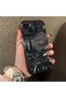 iPhone 15 Compatible Silicone Edge Hard Back Case Couple Phone Case Manga Patterned - 3