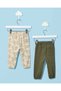 Infant Boy Olive And Ivory Printed 2 Pack Track Pants - 4