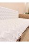 Sofa Bed Cover Premium Zigzag Woven Sofa Shawl 170*210 Cream - 3