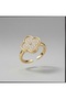 Zircon Stone Flower Model Gold Color Ring Adjustable Vip Stylish Zircon Stone Adjustable Gold Ring - 2