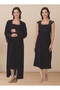 Maternity Pajamas and Nightgown Set with Breastfeeding Feature, 4-Piece Set - 3