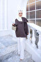 Brown Cape Modal Blouse - 2