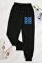 Unisex Electric Blue David Bowie Printed Sweatpants