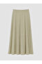 Nevavm Linen Blend A-Line Flared Skirt with a Difference - 5