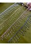 Stone Fringe Ribbon (Pink) 4.5 cm – Decorative Accessory with a Crystal Look - 2