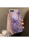 iPhone 7 Plus Compatible Silicone Edge Hard Back Case Couple Phone Case Butterfly Pattern - 3