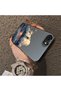 iPhone 8 Compatible Silicone Edge Hard Back Case Couple Phone Case Tower Pattern - 4