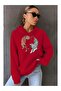Women's Hooded Printed Relaxed Fit Sweatshirt