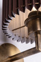 Modern Retro Wall Sconce, Brown Fabric & Antique Brass Body, Living Room, Entrance, Bedside Lamp, 25X18 cm - 5