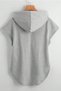 Women's Hooded Sleeveless Basic T-Shirt – 100% Cotton Single Jersey Fabric Comfortable Fit Summer Blouse - 5