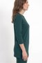 Women's Petrol Green Cotton Single Jersey Fabric Crew Neck Regular Fit Three Quarter Sleeve Skirt Slit Tunic - 5