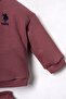 Baby Boy Embroidered Burgundy Long Sleeve Pajama Set Usb3169-C-V4 - 5