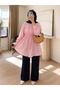 Beli Gathered Striped Hijab Shirt - 2