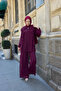 Women's Lined Tulle Suit with Ruffle Detail Pants, Plum - 2