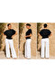 Women's Bat Sleeve Waist-Fitted Blouse - 4