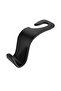 black 1pc Headrest Mount Storage Car Seat Back Hooks Hangers Universal Hooks - 8