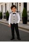 Boy's Vest Shirt Bow Tie Pants Suit