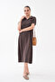 Short Sleeve Pique Modal Dress with Collar - 3