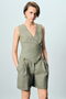 Pleated Linen Shorts