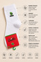 Women's White Bamboo Extra Soft Seamless Socks 5 Pairs Short Socks Anti-Sweat Soft Socks - 2