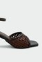 Taty Knitted Detailed Women's Bitter Brown Heeled Shoes - 2