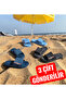 3 Color Non-Slip Sole Set.. Sea, Beach, Bathroom, Pool, Wc Non-Slip Daily Men's Slippers Set