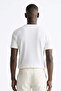 Men's Crew Neck Textured T-Shirt - White - 2