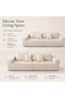 Cloud Sectional Boneless Couches for Living Room, Modular Shaped Couch with Deep Seat Oversized Right Facing Chaise, Memory Foam Compressed Spineless 3 Seater Sofa for Apartment (3-Seater) - 7