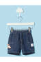 Infant Boys Blue Embroidered Denim Shorts