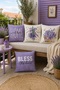 Purple Lavender Patterned 4-Piece Throw Pillow Cover Set - 2