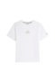 Men's Regular Fit Round Neck Logo Printed Cotton Short Sleeve White T-Shirt - 5