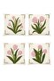 Embroidered Flowers Patterned 4-Piece Throw Pillow Cover Set - 3