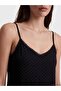Lcw Dream Black Polka Dot Women's Nightgown with Rope Straps - 3