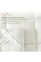 Bamboo Mattress Topper 4" Thick 10cm Plush Fiber Fill, Box Quilted for Comfort, Breathable & Hypoallergenic, Elastic Straps Fit Up to 16" Mattress - 4