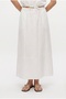 Women's Toby Tie-Up Blouse Elastic Waist Lined Skirt Woven White Bottom-Top Set - 5
