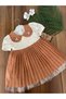 Baby Girl Summer Dress with Collar and Flowers