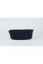 3-Piece Cotton Knitted Oval Basket Set Navy Blue Decorative Organizer Basket - 2