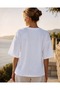 Men's White Oversize Istanbul Galata Tower Printed 100% Cotton T-Shirt - 3