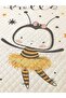 MİLROMA Bee Patterned Baby and Kids Printed Single Pique Set 160x230 White - 2