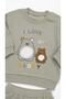 Baby Boy Seasonal Cotton 2-Piece Set Embroidered Patterned Sweatshirt and Sweatpants 6-12 Months - 2