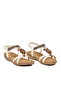 White Women's Flat Sandals - 3