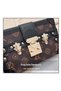 Kiffiyeh Chic Vintage-Inspired Box Bag with Gold Hardware – Elegant Black and White Crossbody Purse for Fashionable Outings, Parties, and Everyday Use - 6