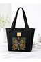 Colorful Mandala Design Denim Tote Bag