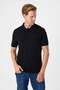 Black Regular Fit Polo Neck T-Shirt - 3