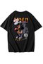 Unisex Oversized T-Shirt Red Kit Printed Black