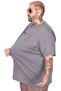 Mode XL Large Size T-Shirt Bis Yaka Dream U26126 Fume - 2