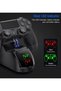 شاحن لوحدة تحكم PS4، محطة شحن لوحدة تحكم PS4 مع كابل شحن USB، محطة شحن متوافقة مع وحدات تحكم PS4 / PS4 Slim / PS4 Pro - 4