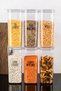 6-Piece 1700 ml Food Set Mica Bakliyat Box Set Transparent Labeled Food Storage Container